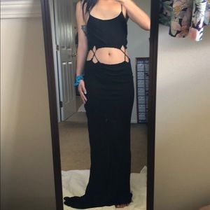 Black acacia swimwear dress